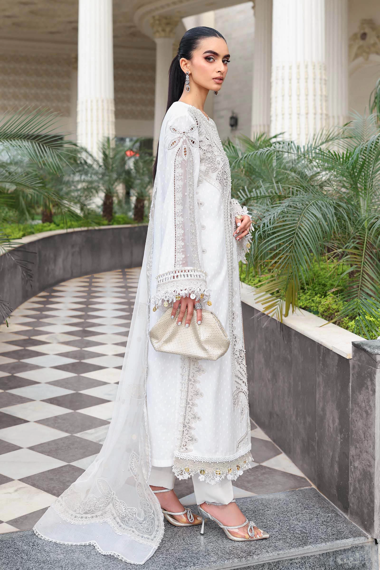3 Piece Embroidered Jacquard Lawn Suit - EL-26-01-Default