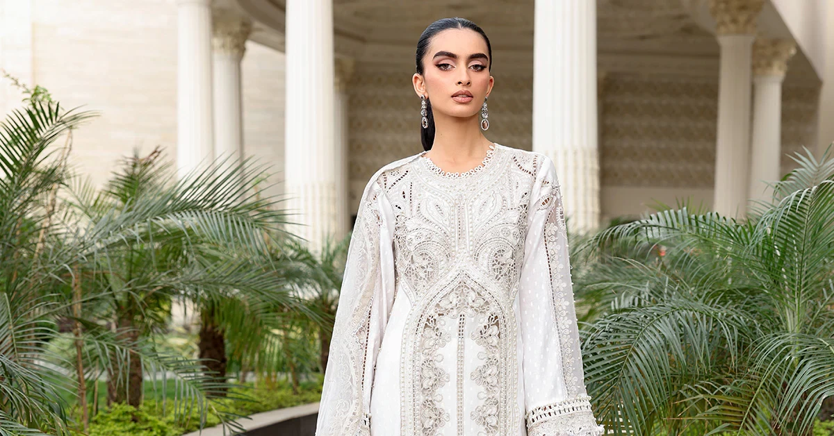 3 Piece Embroidered Jacquard Lawn Suit - EL-26-01-Default
