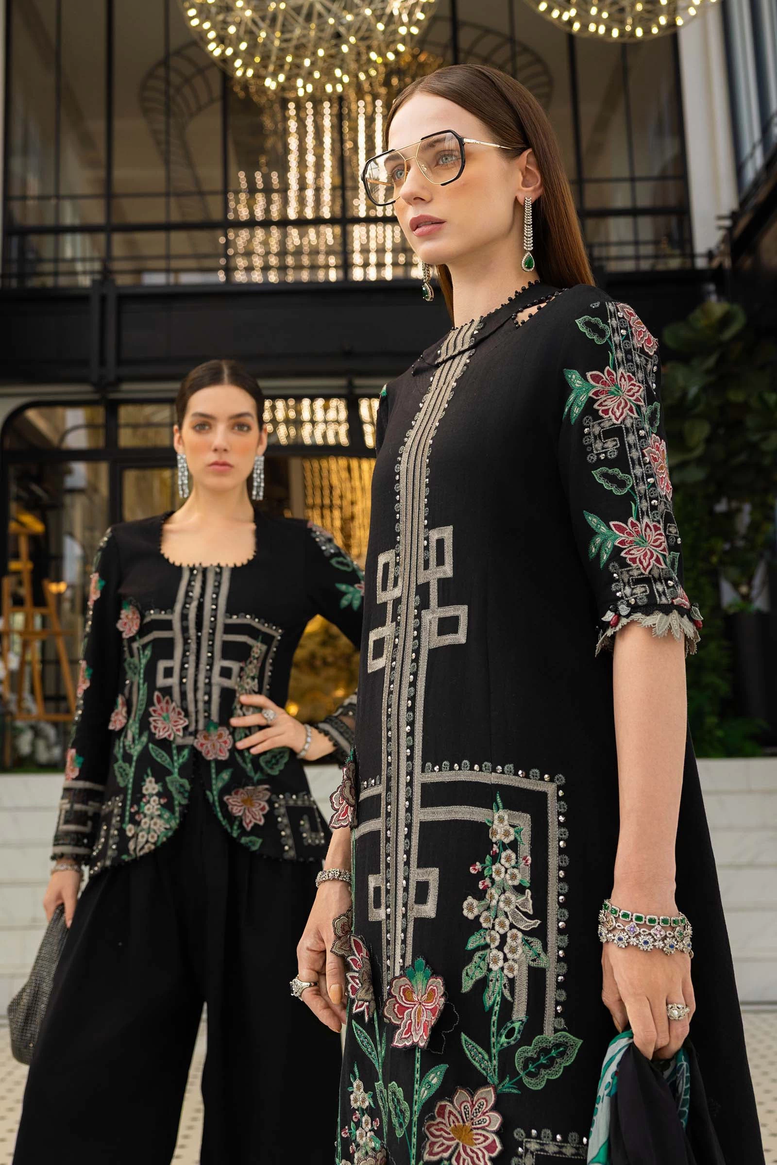 3 Piece Embroidered Jacquard Lawn Suit - EL-26-11-Default