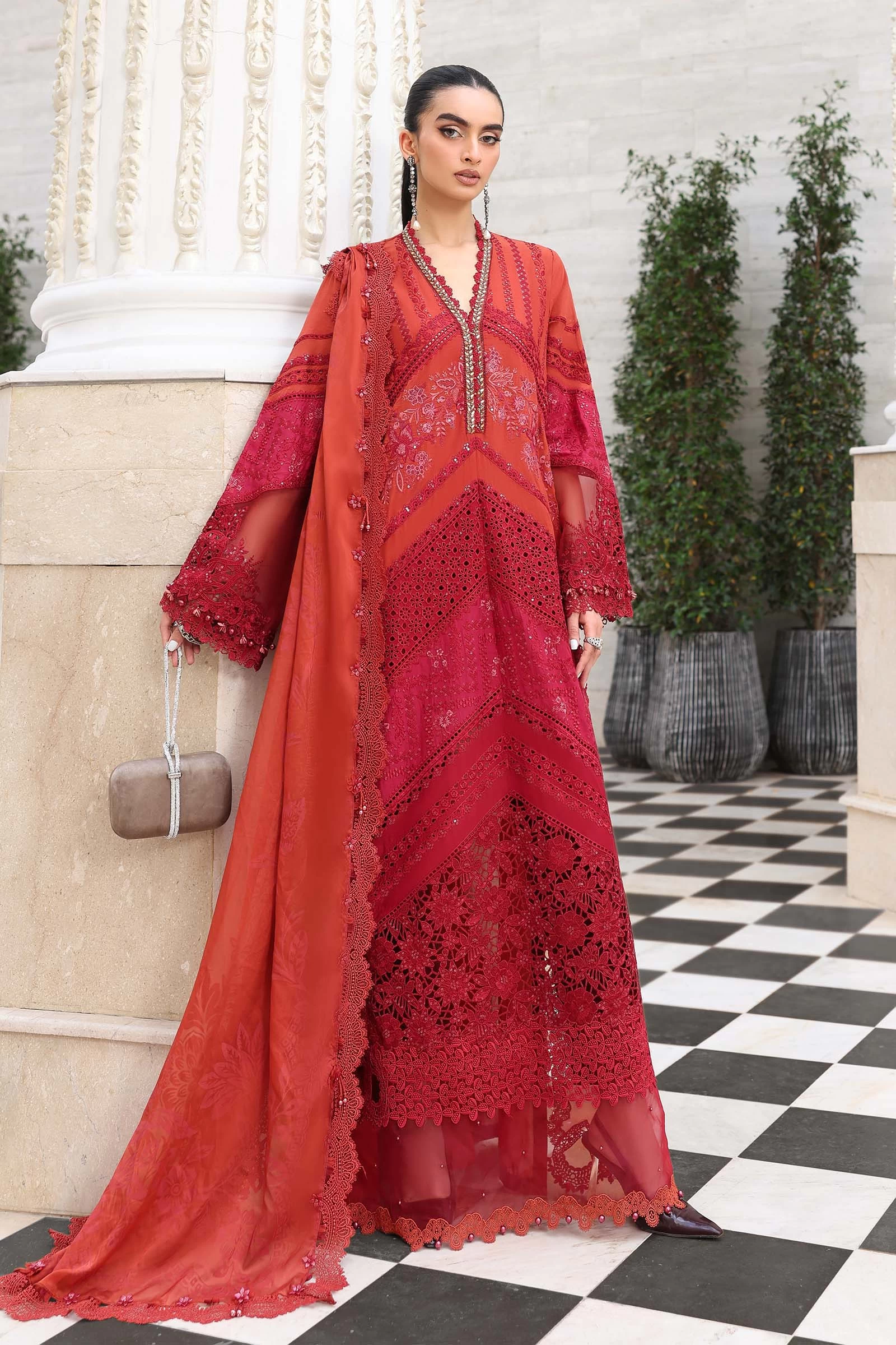 3 Piece Embroidered Lawn Suit - EL-26-13-Default