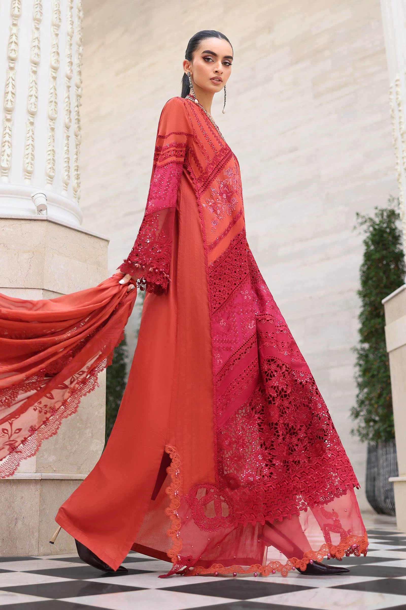 3 Piece Embroidered Lawn Suit - EL-26-13-Default