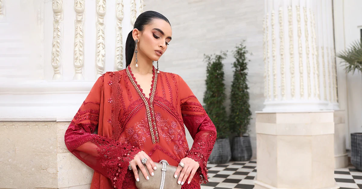 3 Piece Embroidered Lawn Suit - EL-26-13-Default