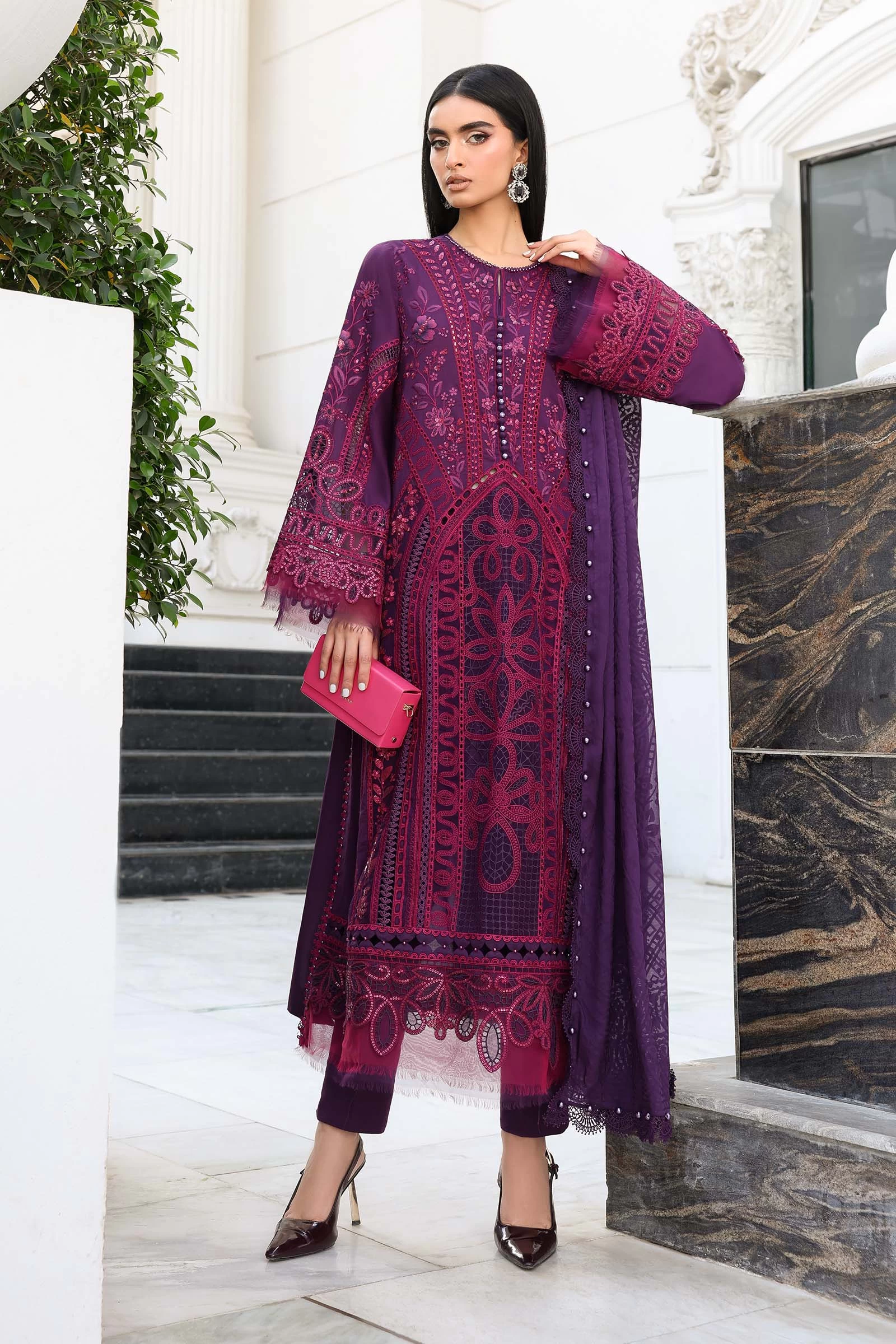 3 Piece Embroidered Lawn Suit - EL-26-14-Default