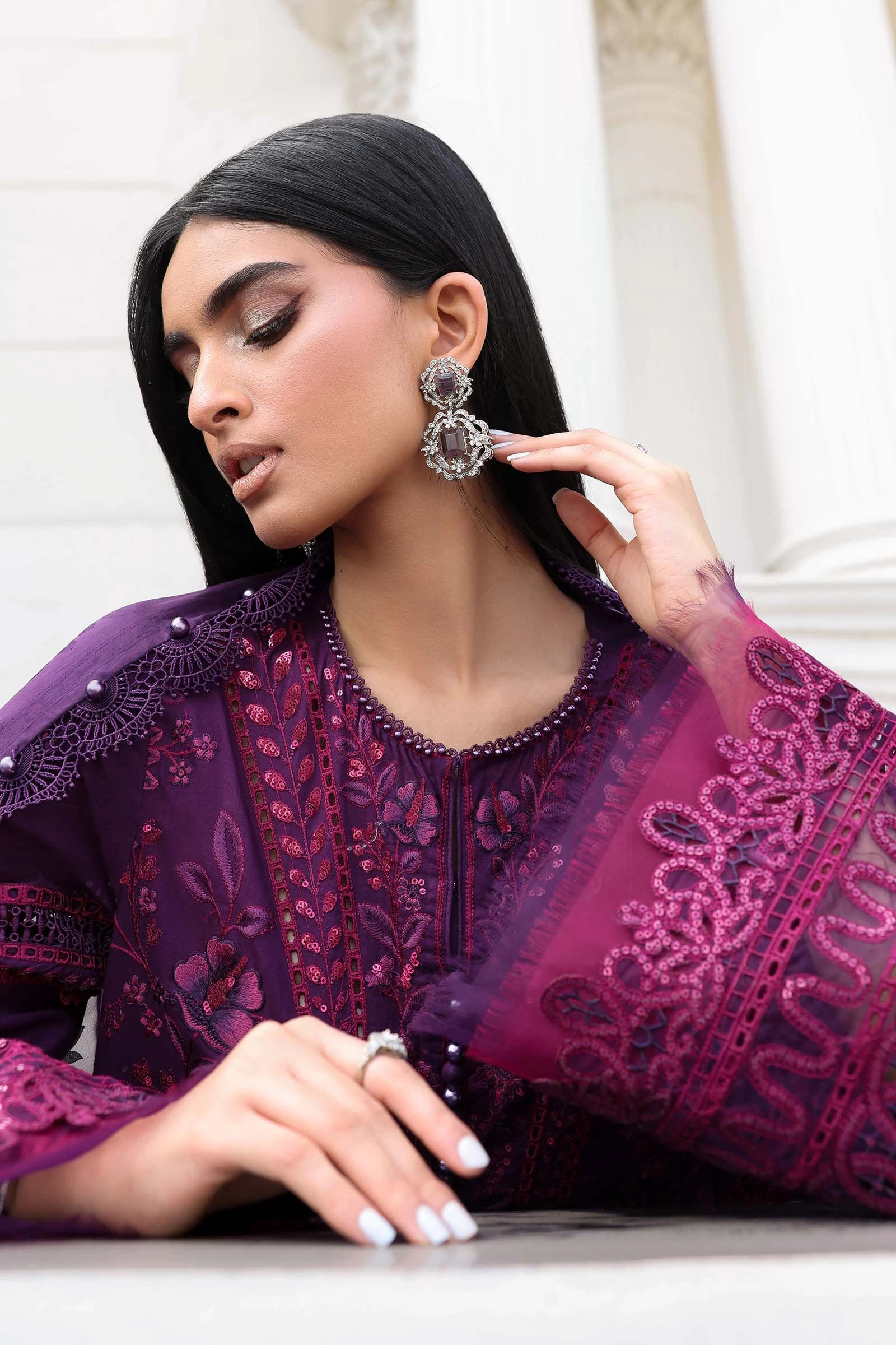 3 Piece Embroidered Lawn Suit - EL-26-14-Default