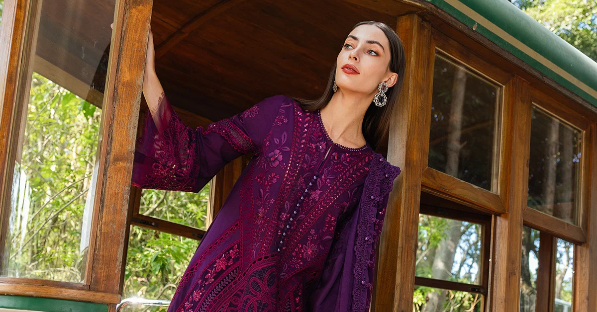 3 Piece Embroidered Lawn Suit - EL-26-14-Default