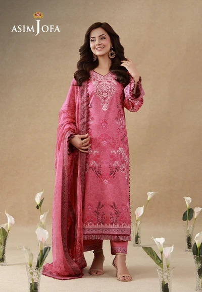 Printed Embroidered Cambric - AJUBEP-02-UNS