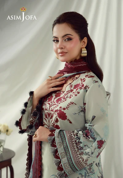 Printed Embroidered Cambric - AJUBEP-03-UNS