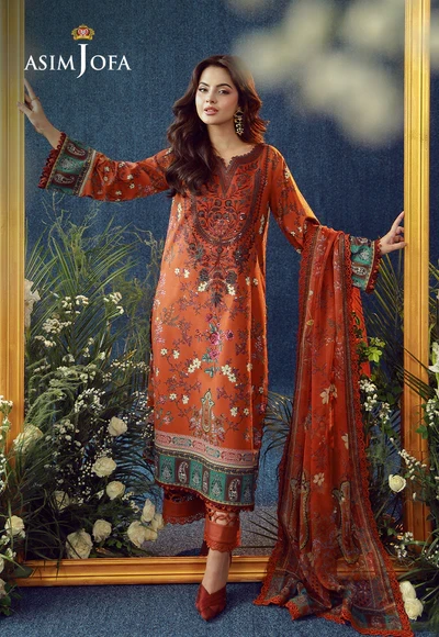 Printed Embroidered Cambric - AJUBEP-04-UNS
