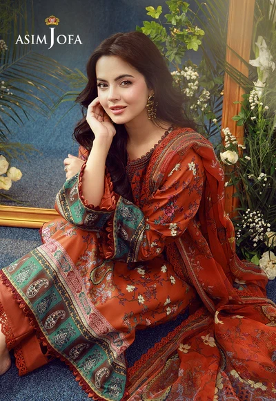 Printed Embroidered Cambric - AJUBEP-04-UNS