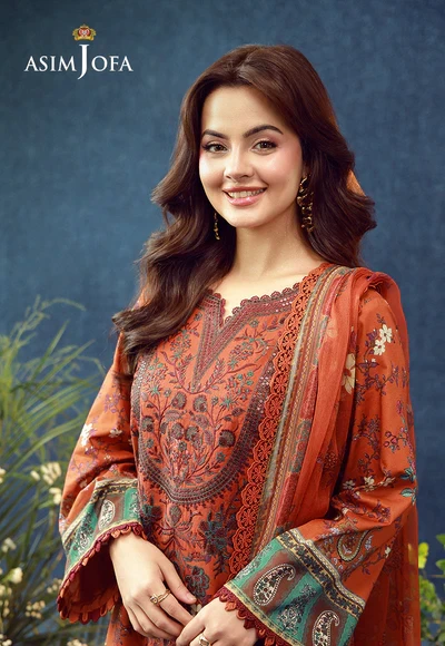Printed Embroidered Cambric - AJUBEP-04-UNS