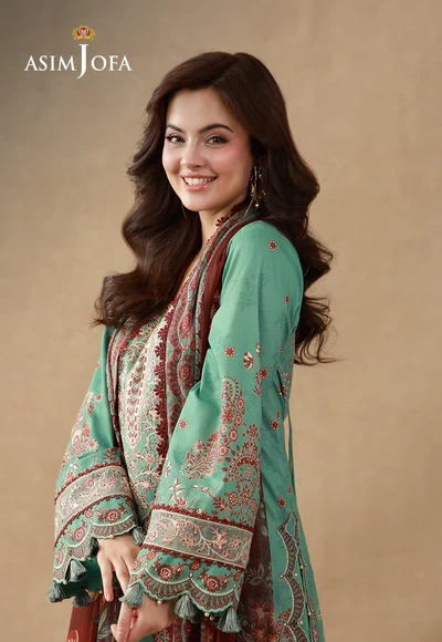 Printed Embroidered Cambric - AJUBEP-05-UNS