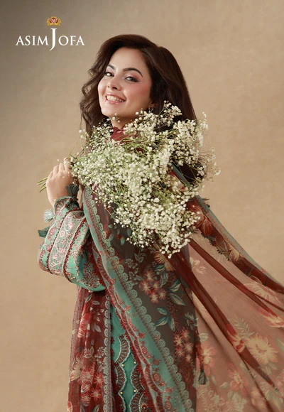 Printed Embroidered Cambric - AJUBEP-05-UNS