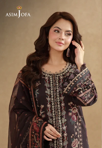 Printed Embroidered Cambric - AJUBEP-06-UNS