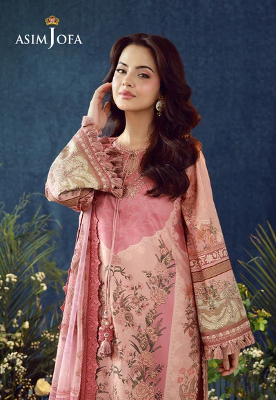 Printed Embroidered Cambric - AJUBEP-07-UNS