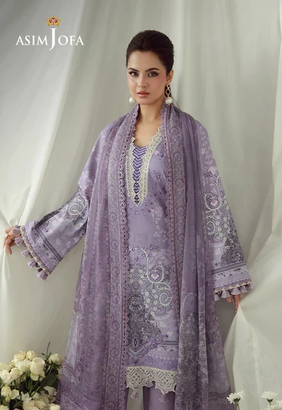 Printed Embroidered Cambric - AJUBEP-08-UNS