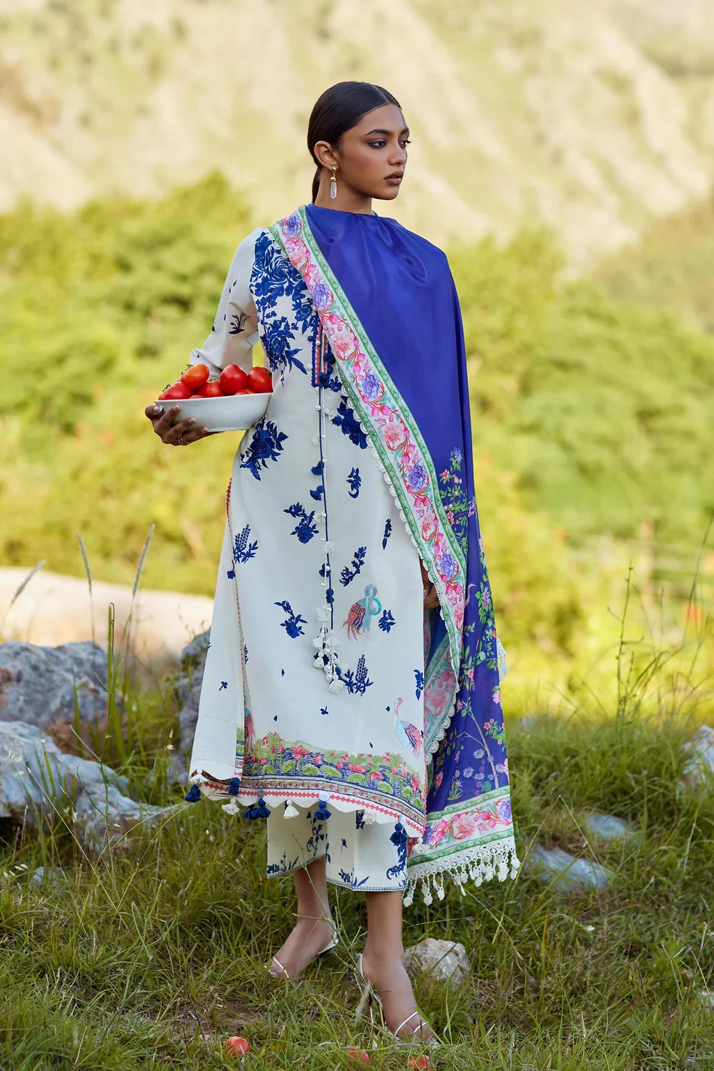 Embroidered 3 Piece Muzlin Suit - M262-017A-CL