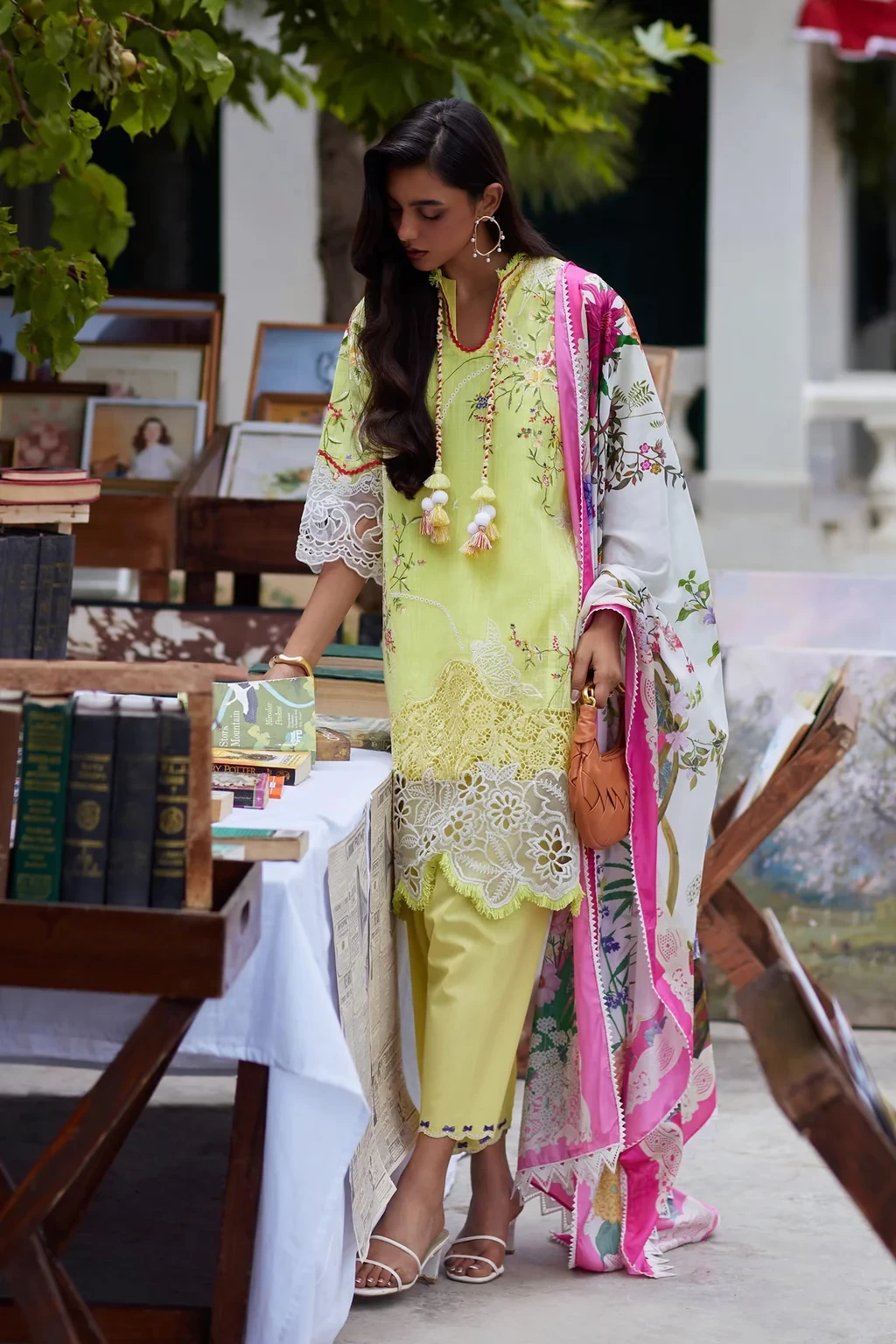 Embroidered 3 Piece Muzlin Suit - M262-010A-CL