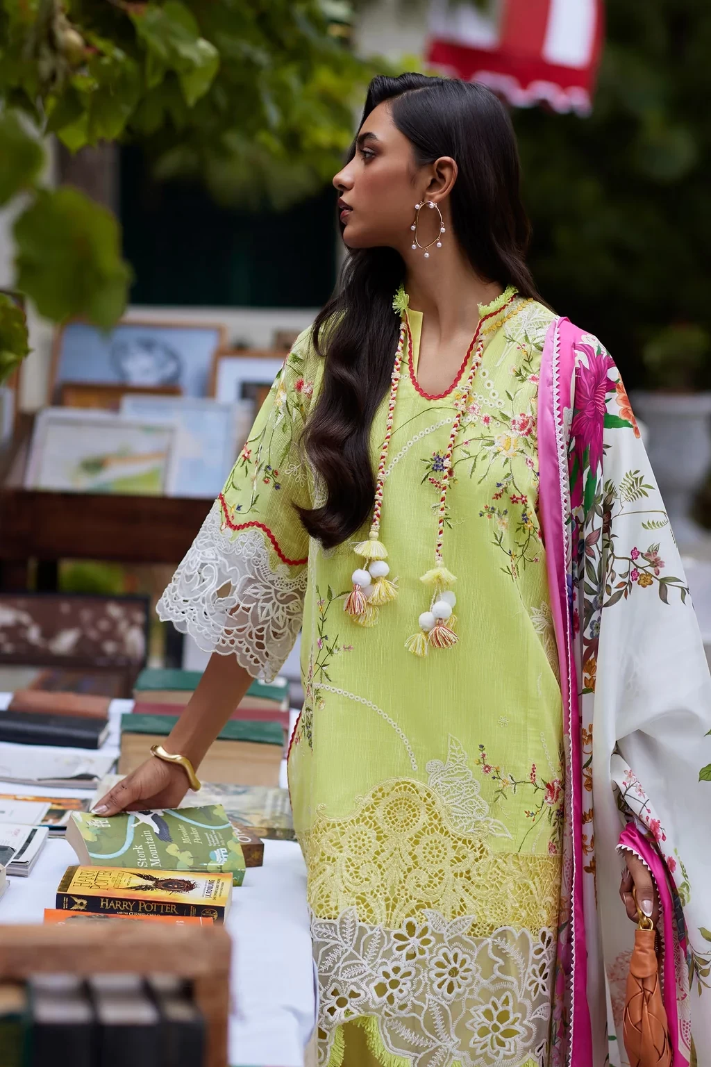 Embroidered 3 Piece Muzlin Suit - M262-010A-CL