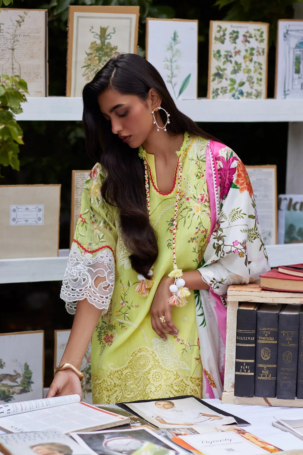 Embroidered 3 Piece Muzlin Suit - M262-010A-CL