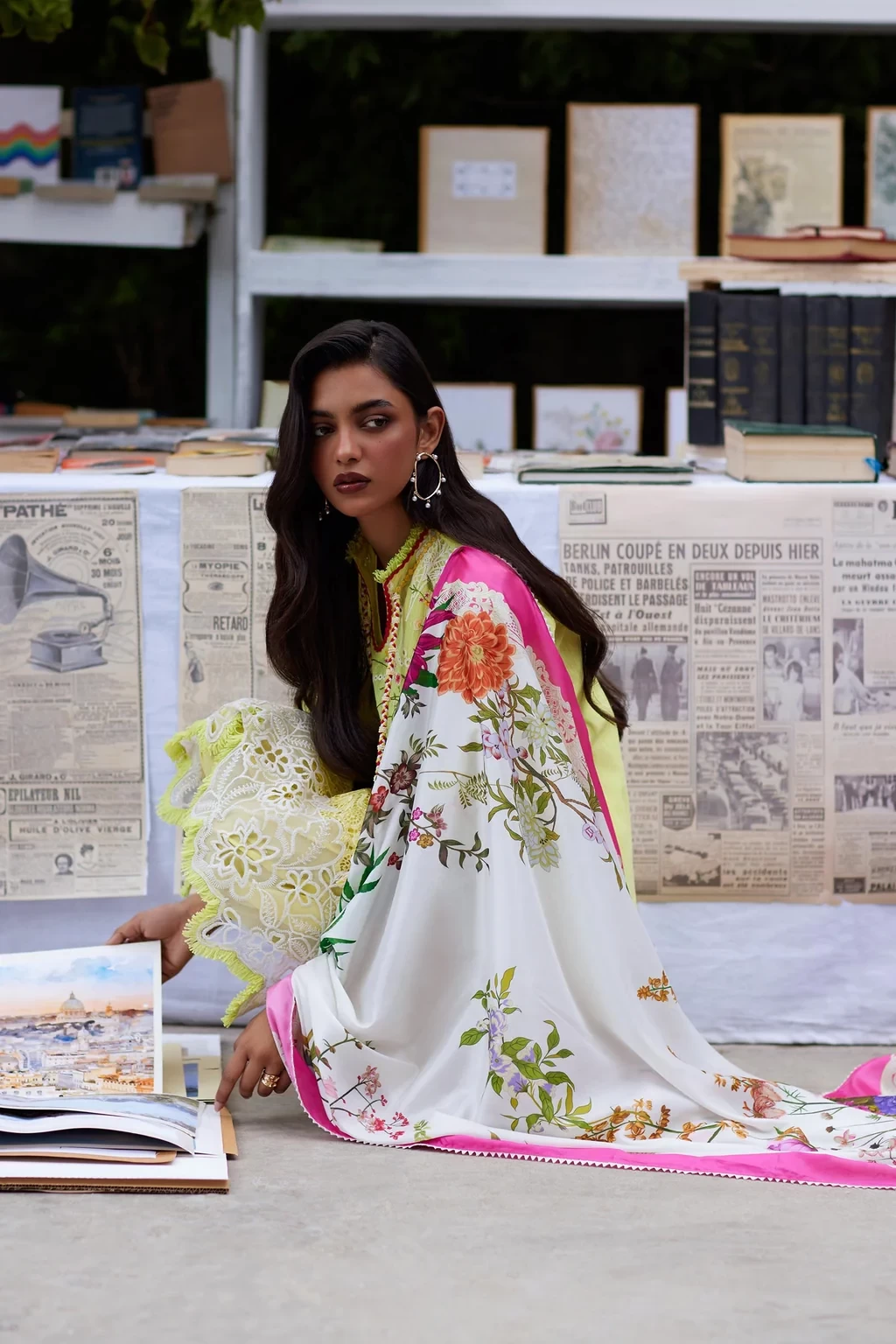 Embroidered 3 Piece Muzlin Suit - M262-010A-CL