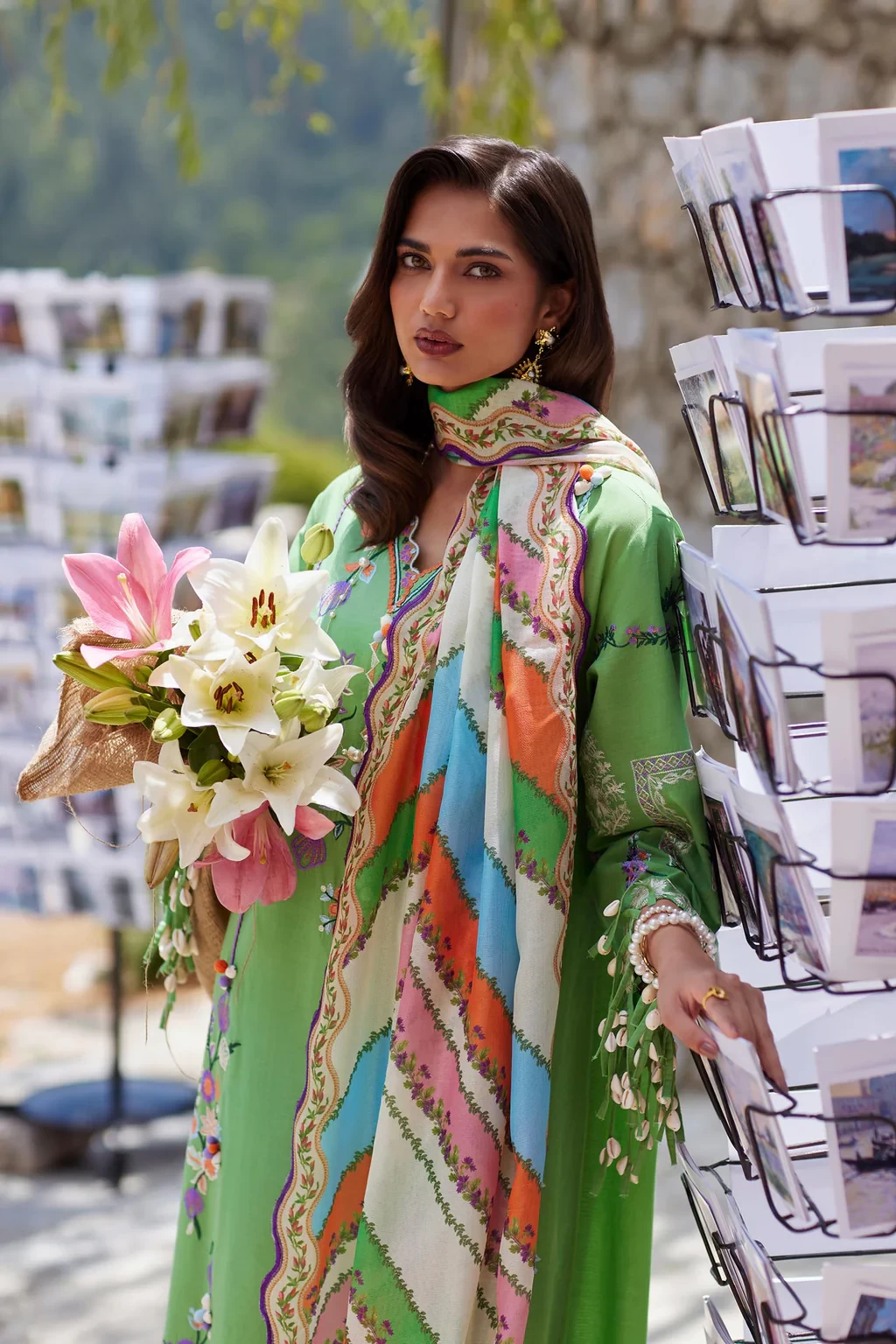 Embroidered 3 Piece Muzlin Suit - M262-006A-CV