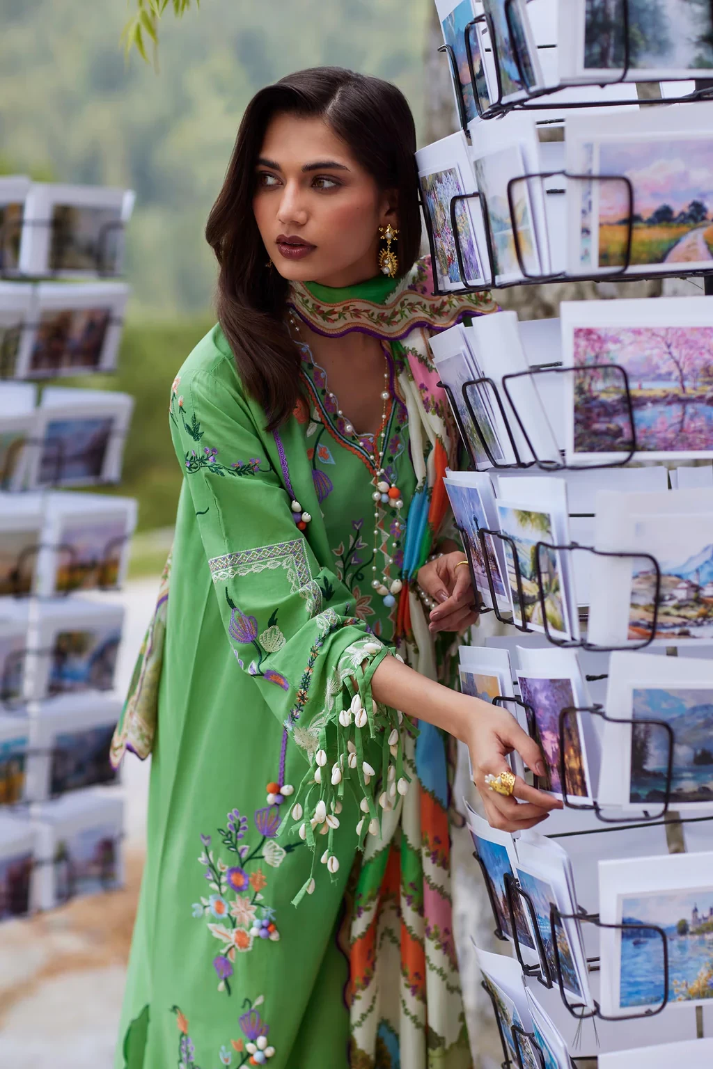 Embroidered 3 Piece Muzlin Suit - M262-006A-CV