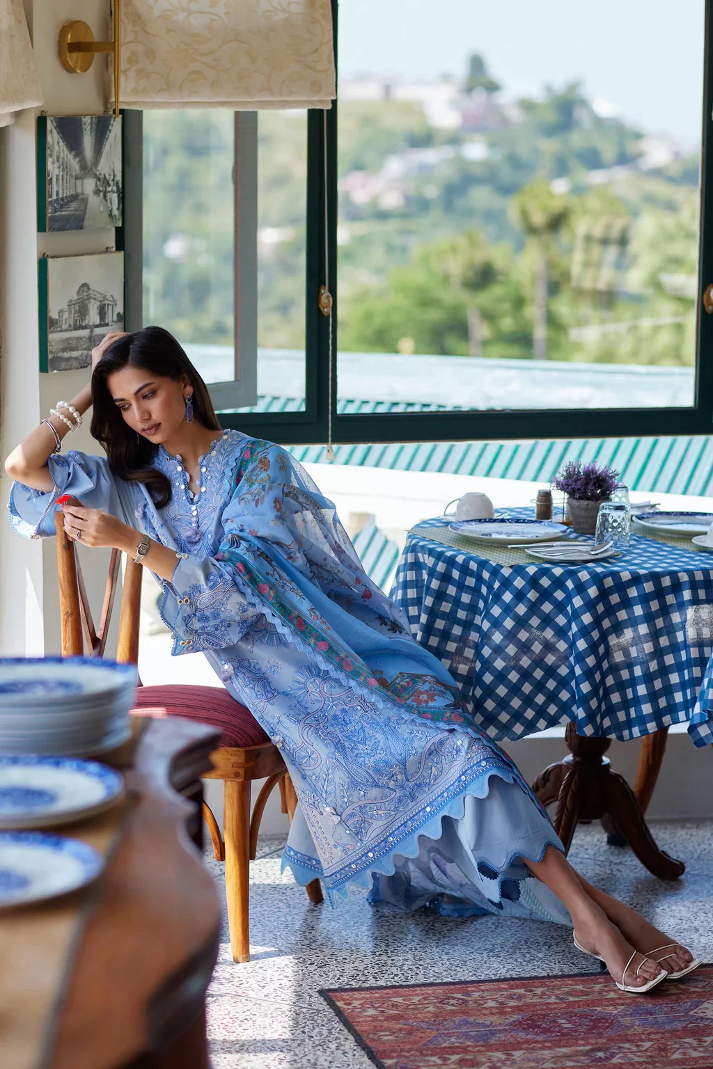 Embroidered 3 Piece Muzlin Suit - M262-004A-DC
