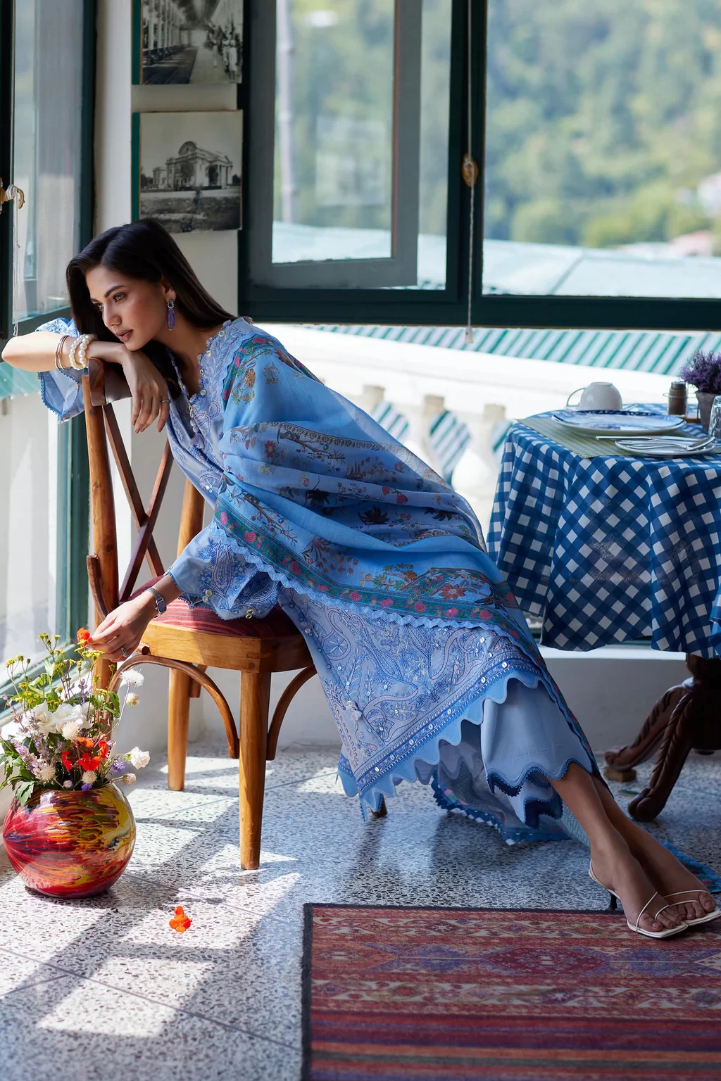 Embroidered 3 Piece Muzlin Suit - M262-004A-DC