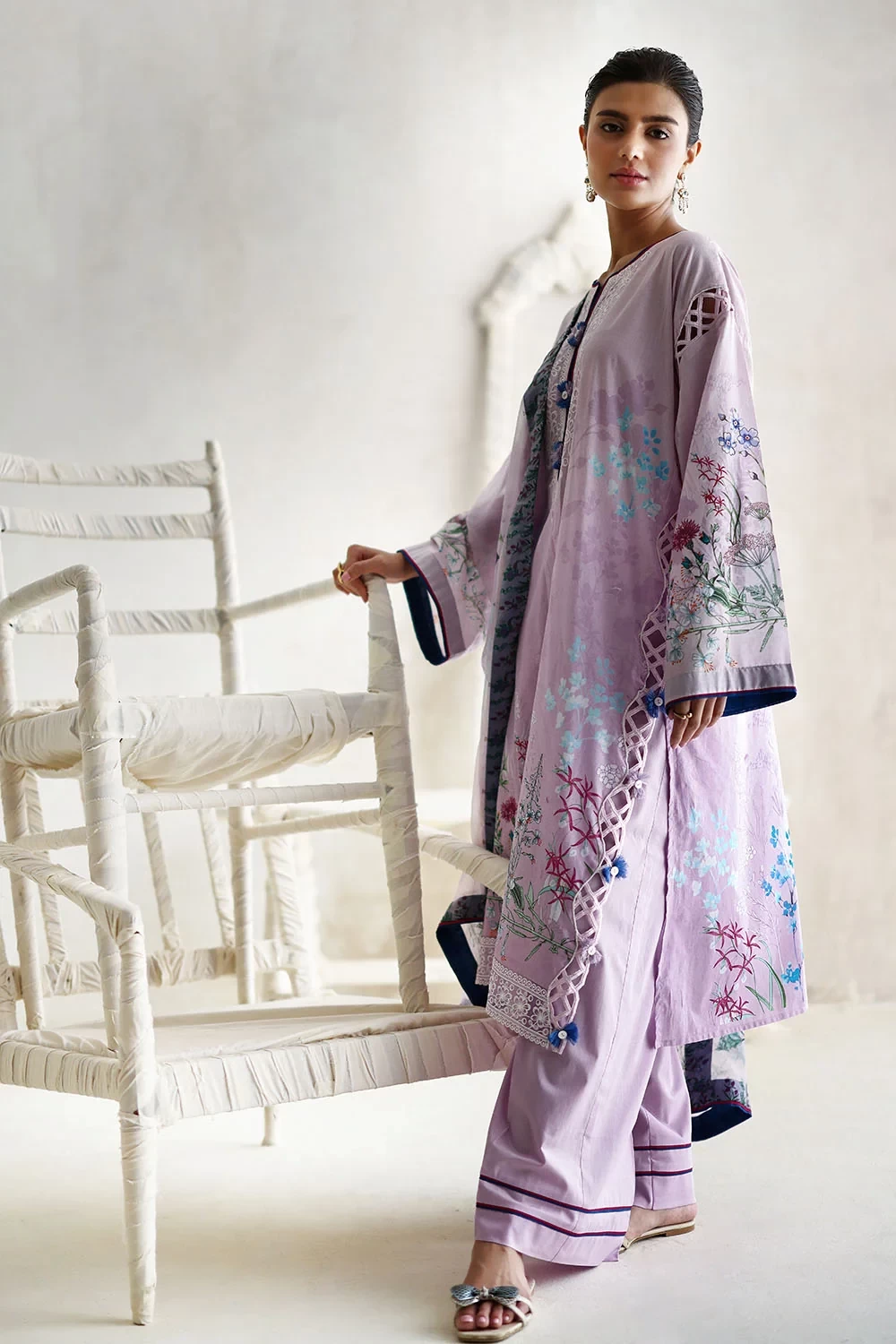 3 Piece Embroidered Printed Lawn Suit - W-FB-LC-26-477234
