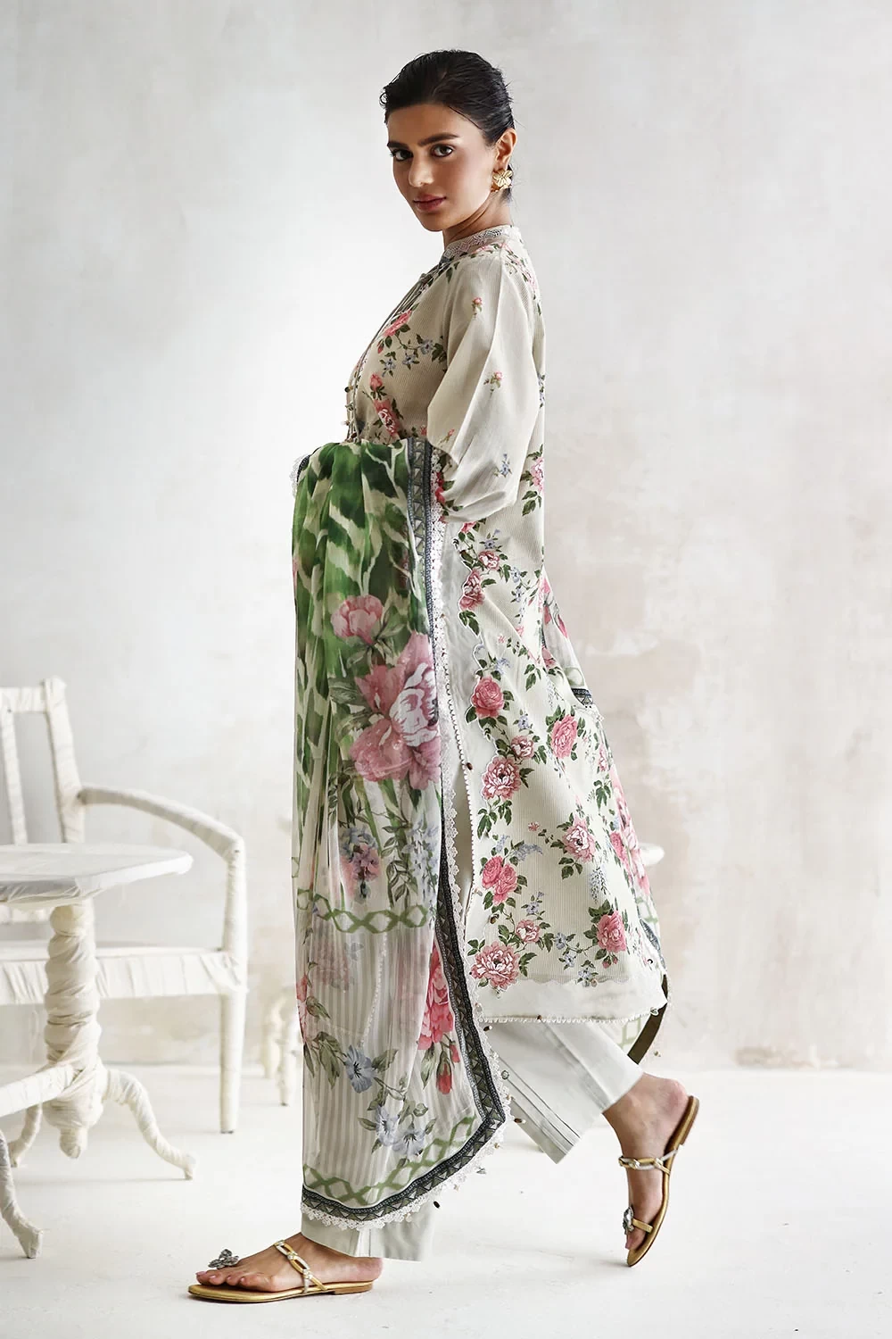 3 Piece Embroidered Printed Lawn Suit - W-FB-LC-26-477237