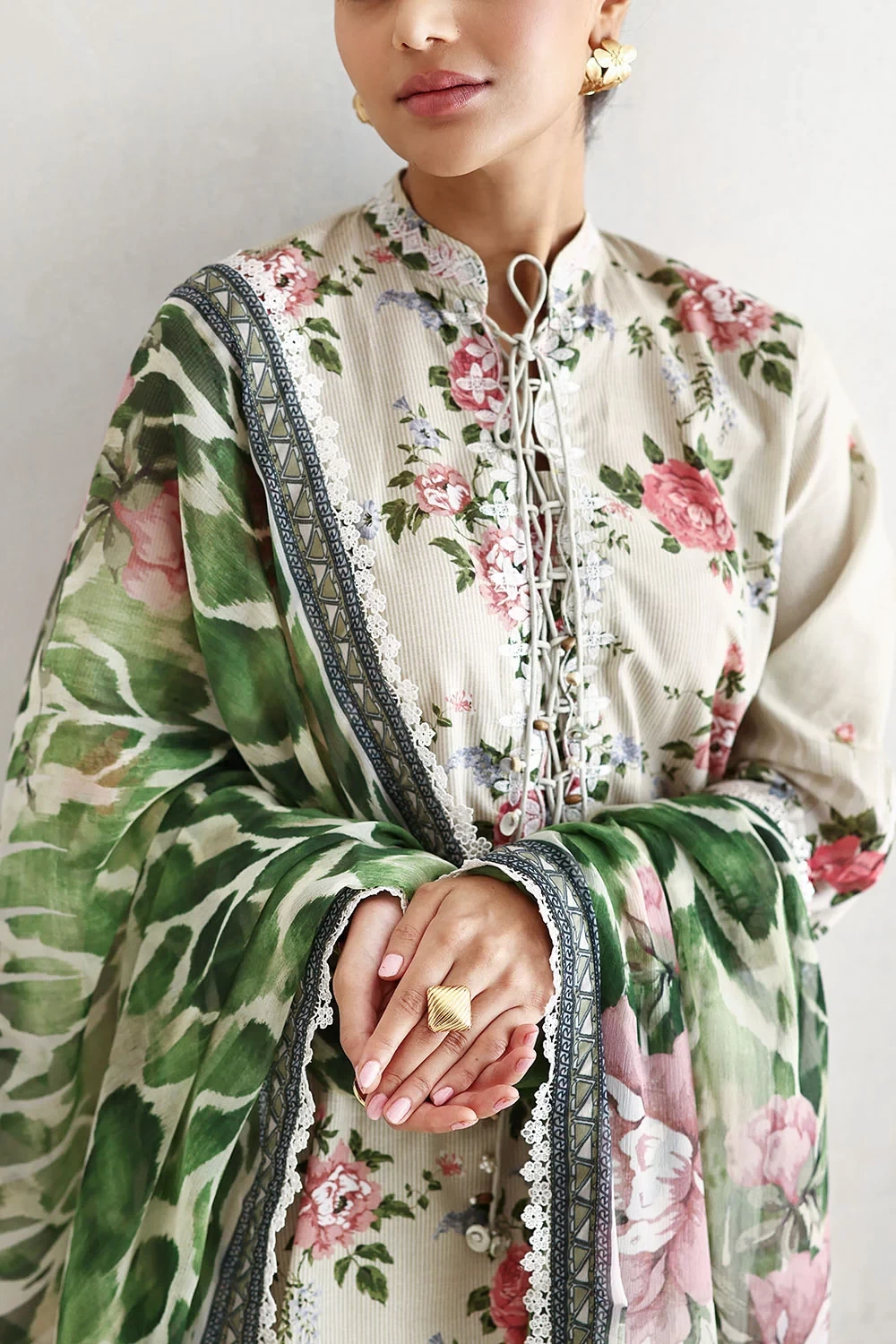 3 Piece Embroidered Printed Lawn Suit - W-FB-LC-26-477237