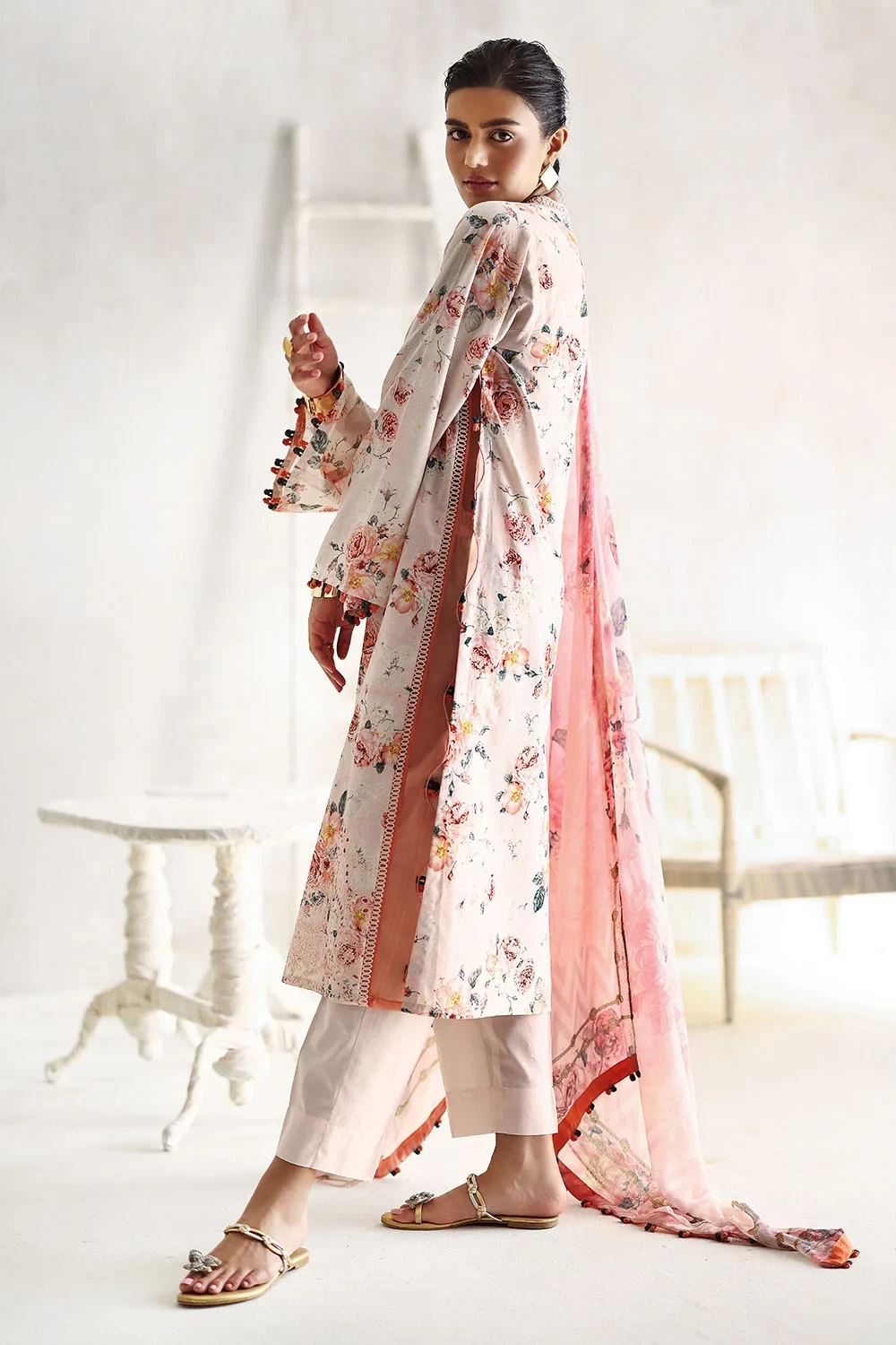 3 Piece Embroidered Printed Lawn Suit - W-FB-LC-26-477241