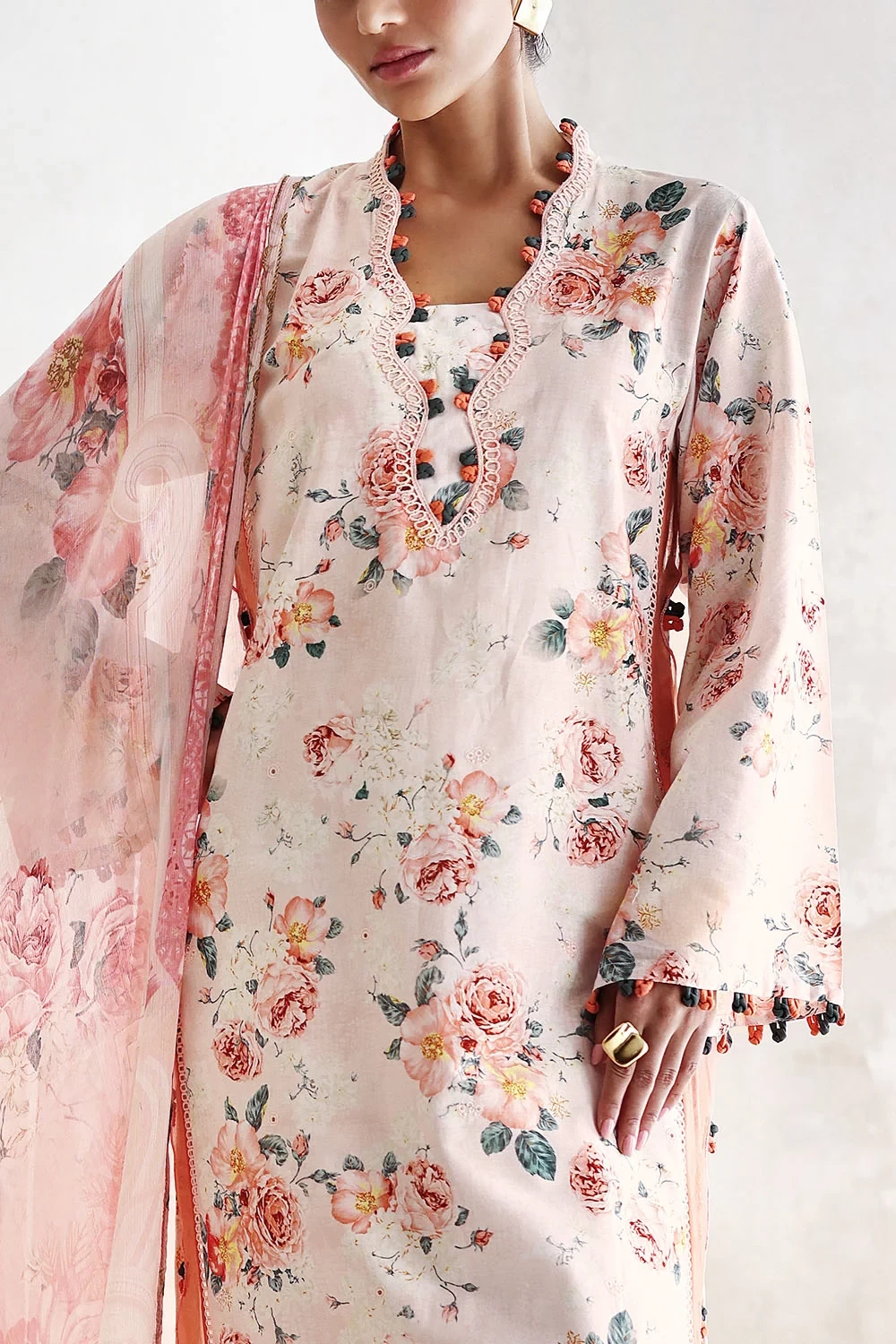 3 Piece Embroidered Printed Lawn Suit - W-FB-LC-26-477241