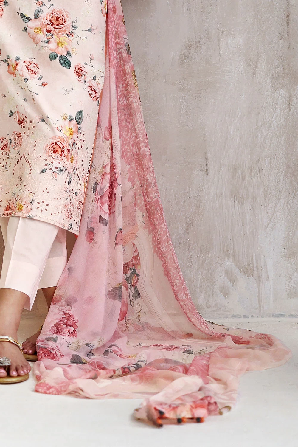 3 Piece Embroidered Printed Lawn Suit - W-FB-LC-26-477241