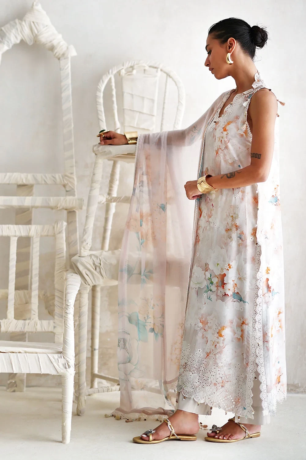 3 Piece Embroidered Printed Lawn Suit - W-FB-LC-26-477245