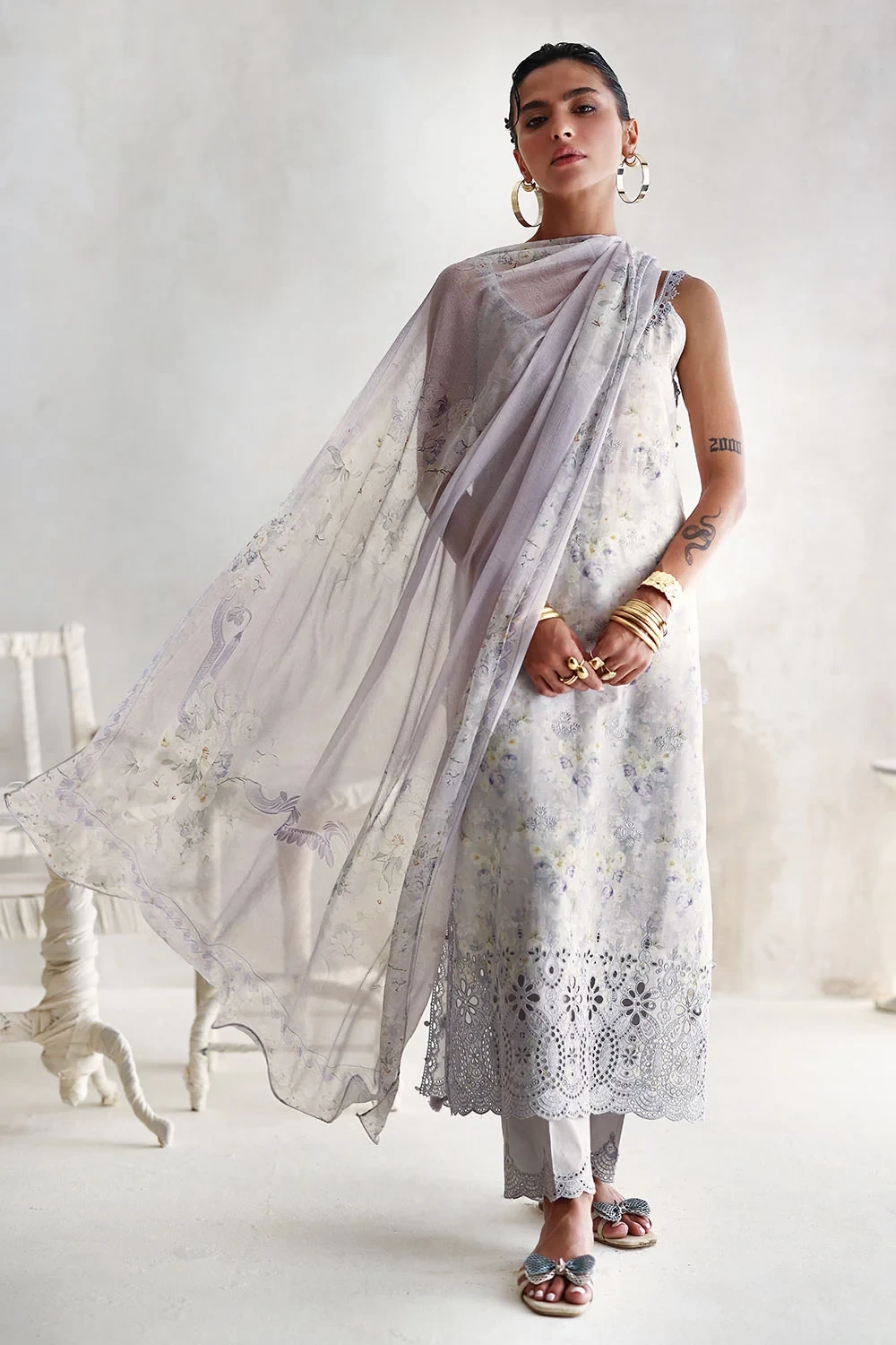 3 Piece Embroidered Printed Lawn - W-FB-LC-26-477250