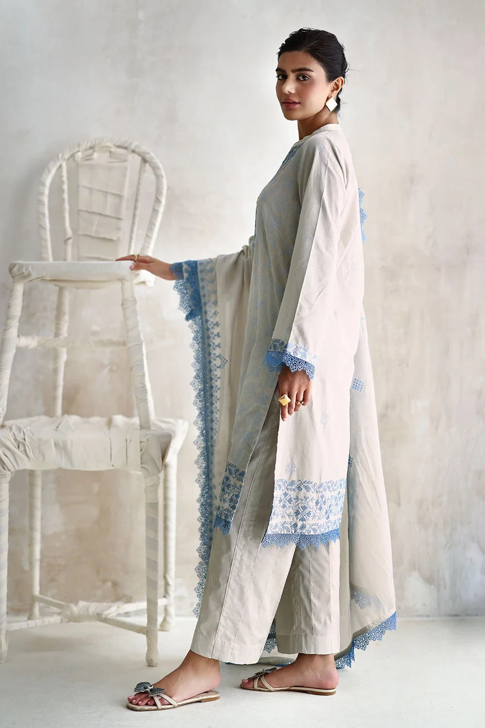 3 Piece Embroidered Lawn Suit - W-FB-LC-26-477257