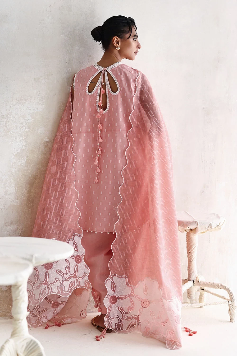 3 Piece Embroidered Jacquard Suit - W-FB-LC-26-477276
