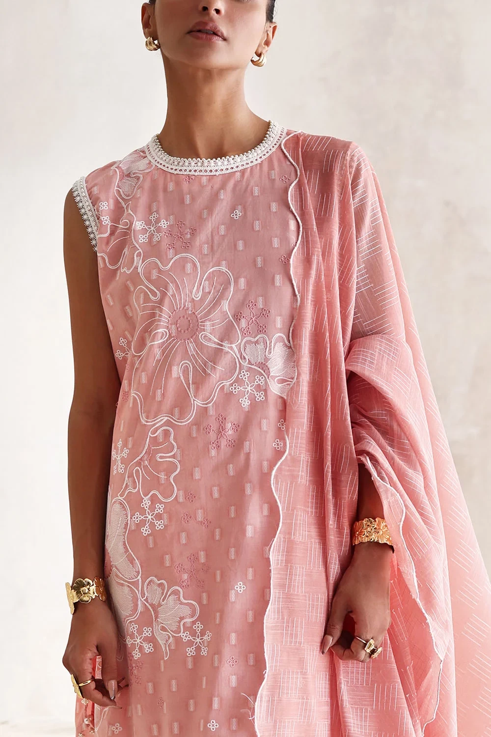 3 Piece Embroidered Jacquard Suit - W-FB-LC-26-477276