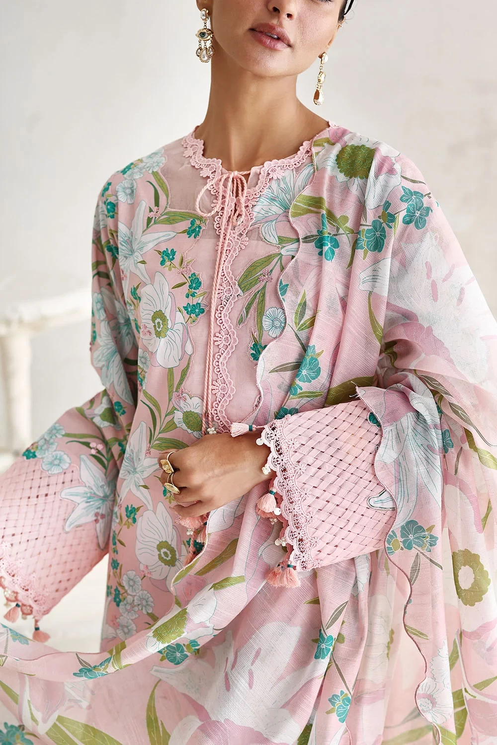 3 Piece Embroidered Printed Lawn Suit - W-FB-LC-26-477278