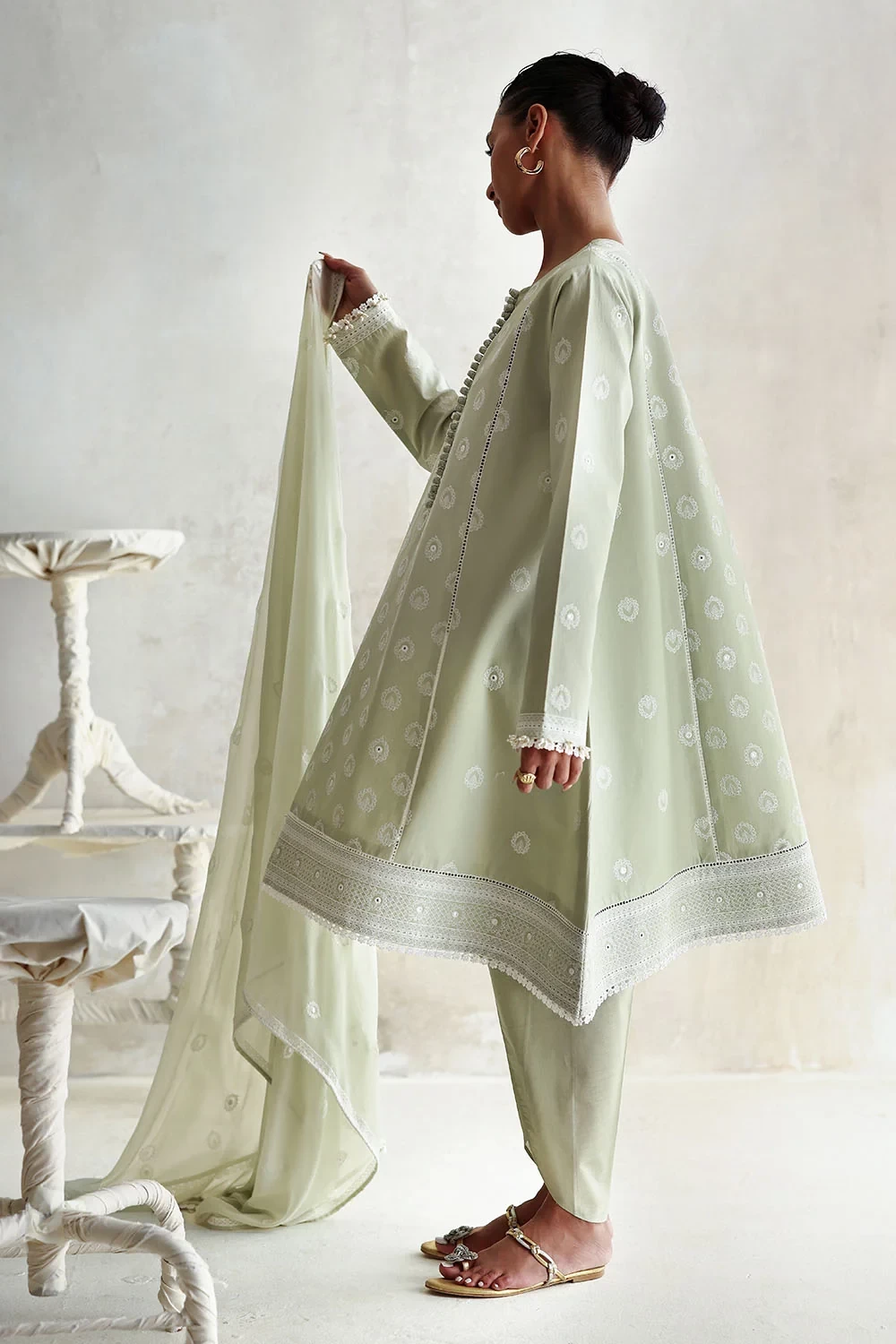 3 Piece Embroidered Lawn Suit - W-FB-LC-26-478943