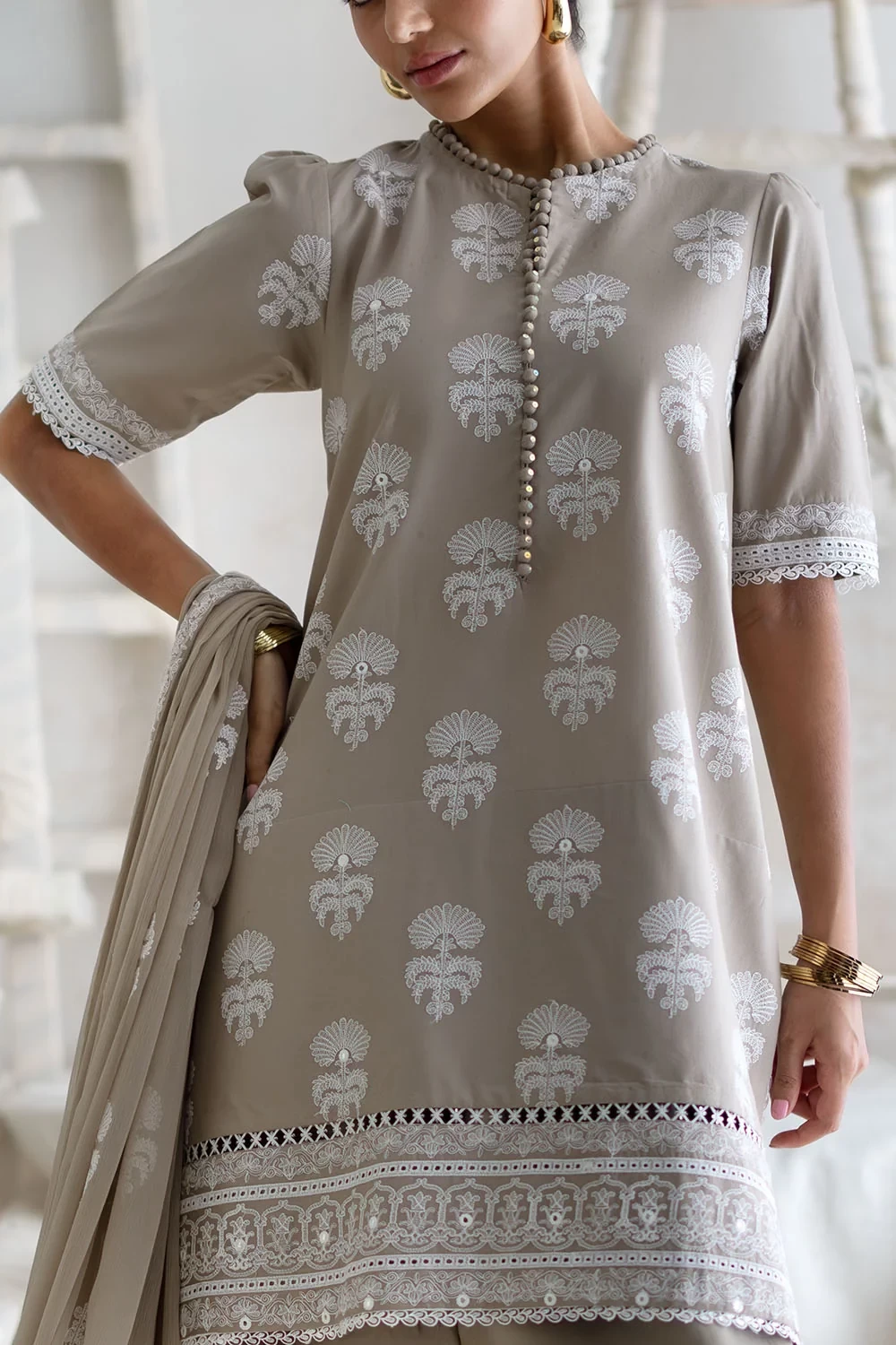 3 Piece Embroidered Lawn Suit - W-FB-LC-26-478944