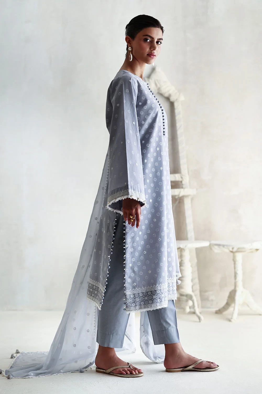 3 Piece Embroidered Lawn Suit - W-FB-LC-26-478948