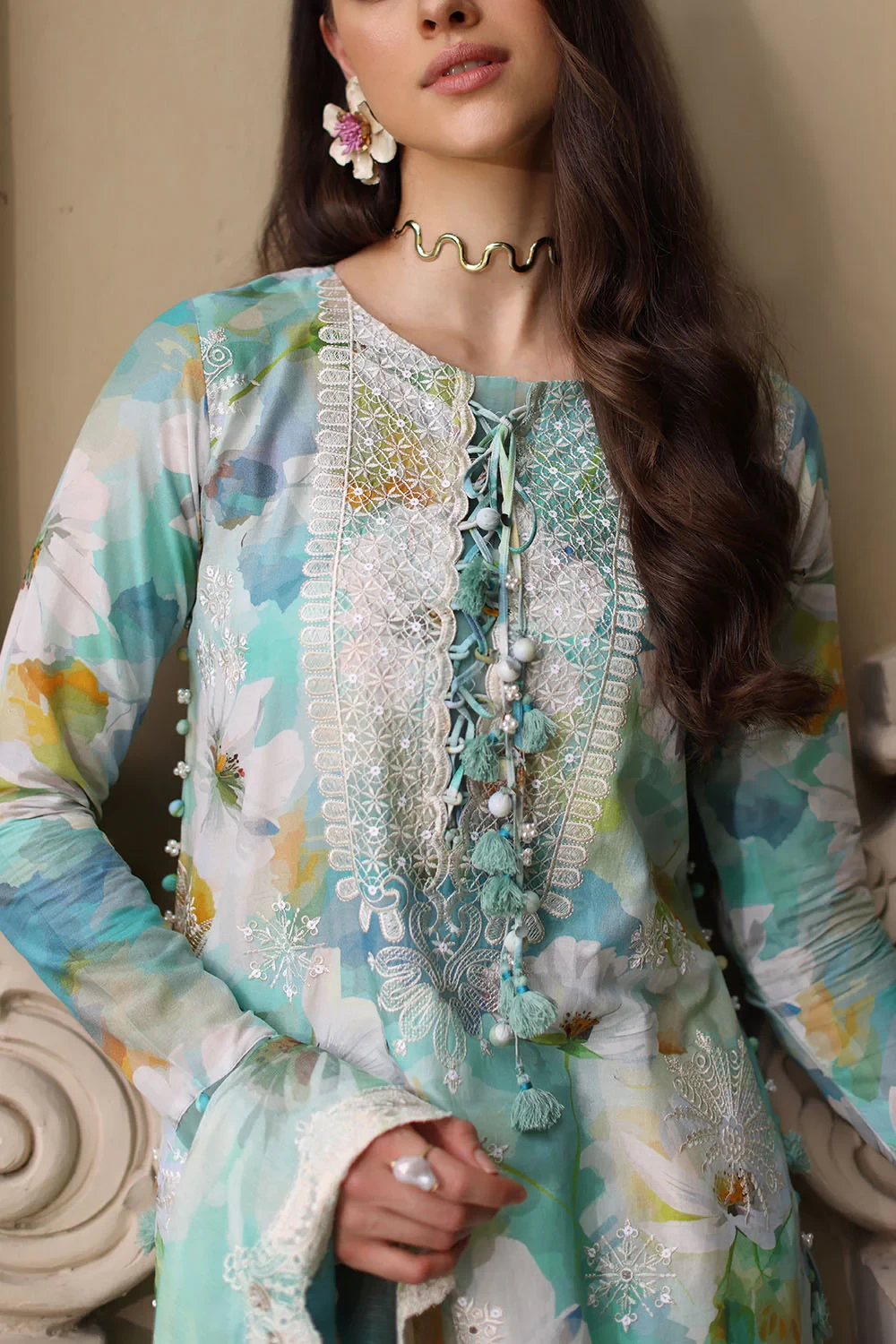 3 Piece Embroidered Printed Lawn Suit - W-FB-RE-26-477258