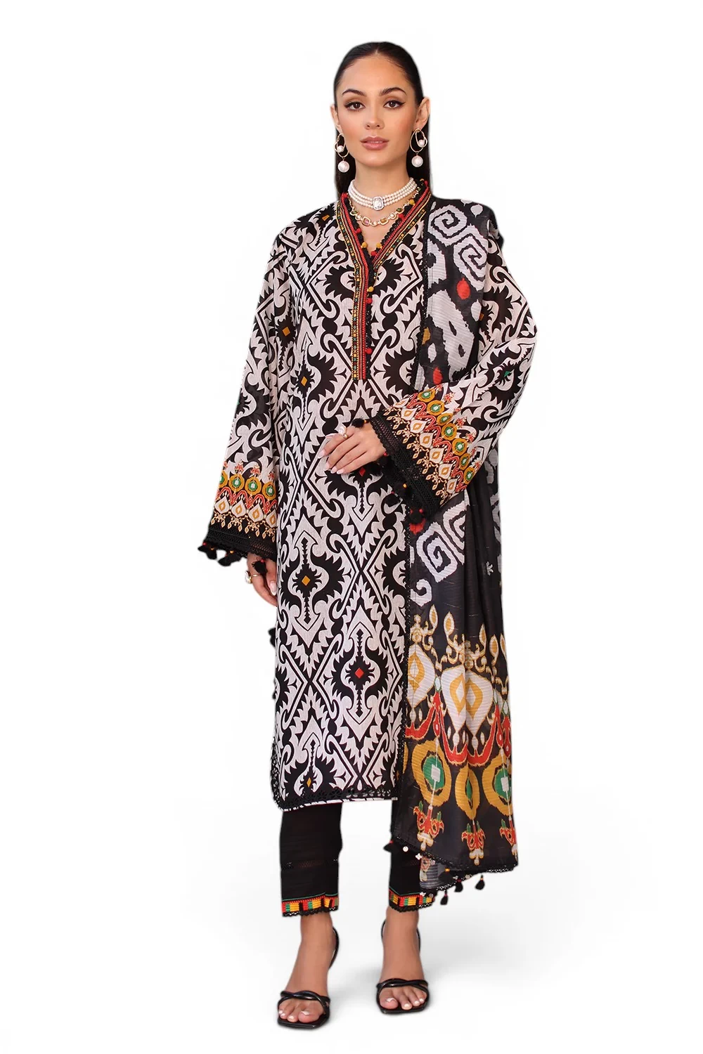 3 Piece Printed Lawn Suit - W-FB-RE-26-477275