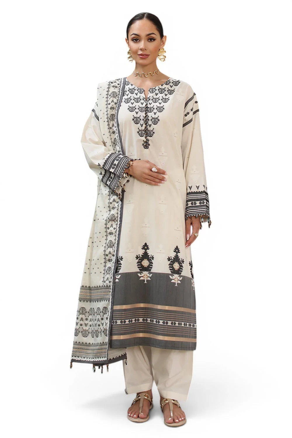 3 Piece Jacquard Suit - W-FB-RE-26-477259