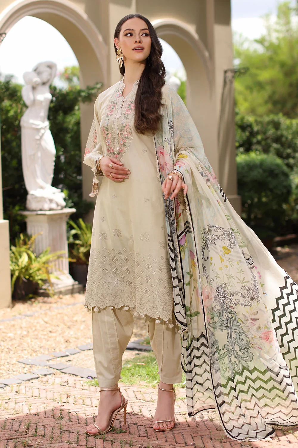 3 Piece Embroidered Lawn Suit - W-FB-RE-26-477240
