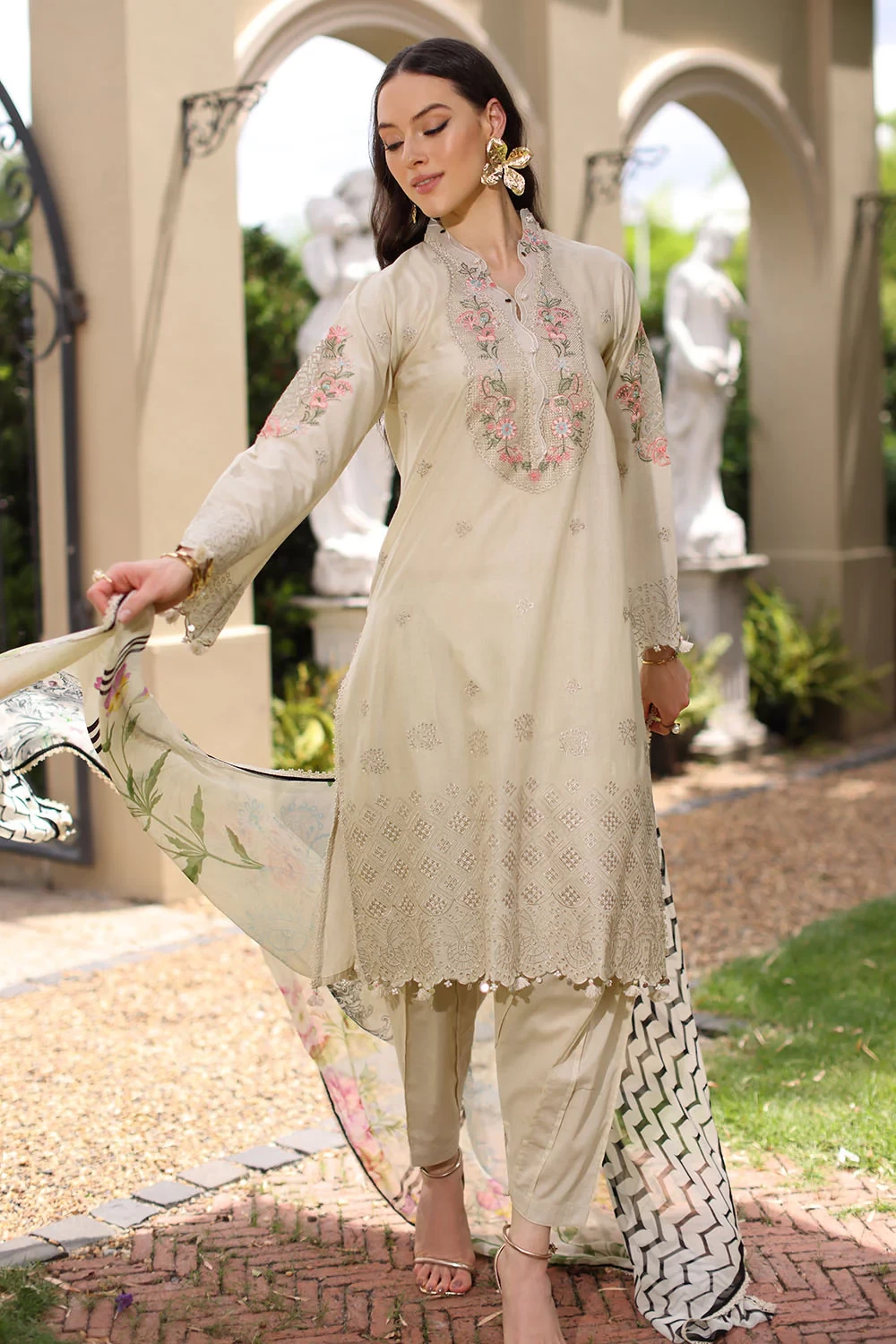 3 Piece Embroidered Lawn Suit - W-FB-RE-26-477240