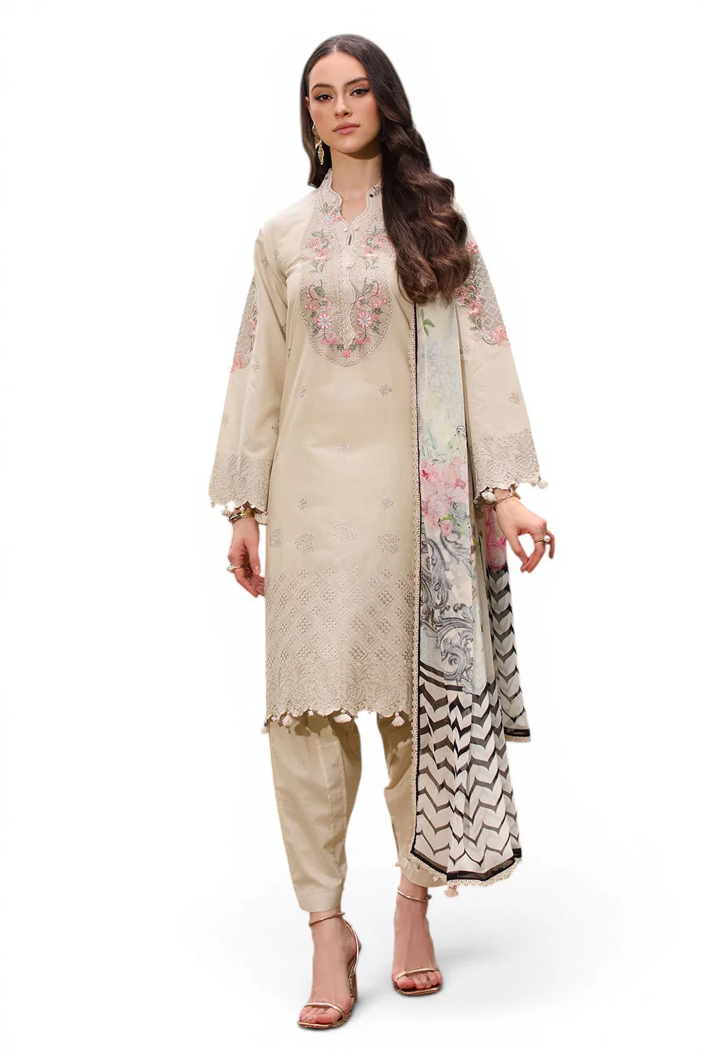 3 Piece Embroidered Lawn Suit - W-FB-RE-26-477240