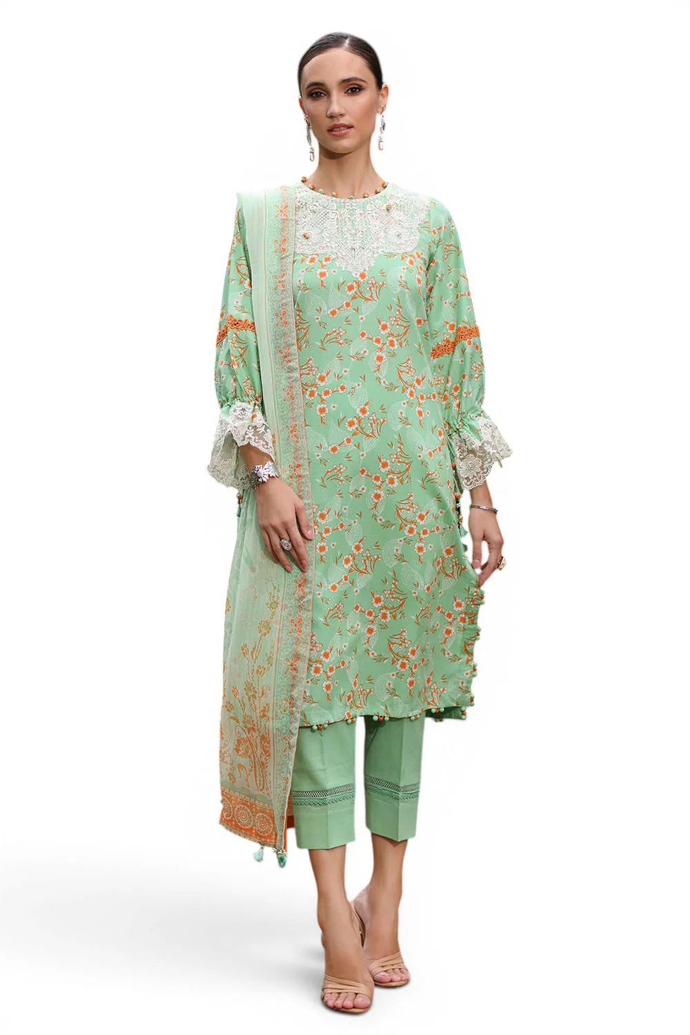 3 Piece Printed Lawn Suit - W-FB-RE-26-477244